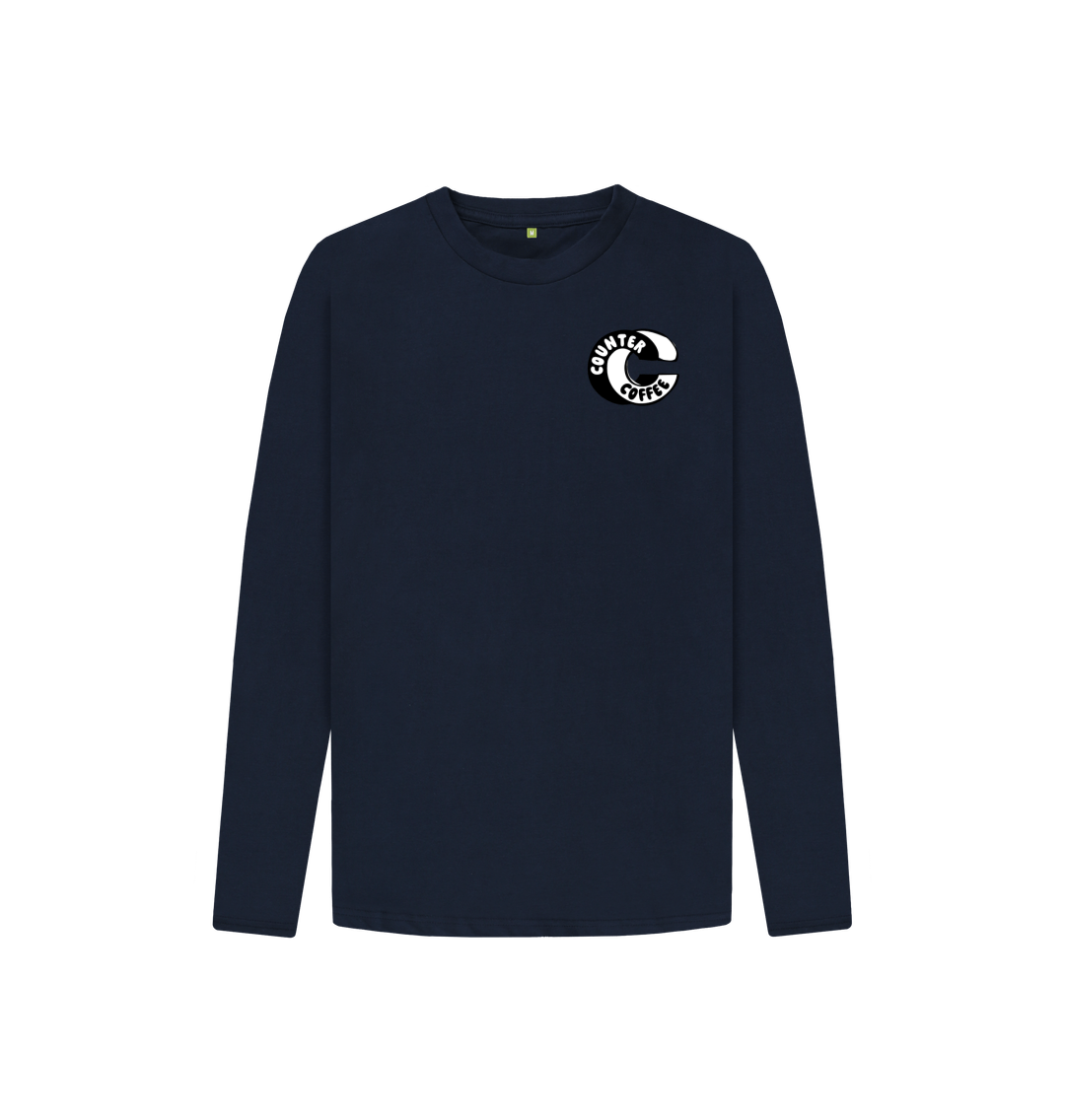 Navy Blue Kids Long Sleeve T Shirt